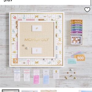 Pottery Barn Monopoly Board Game Bianco edition with Accessories